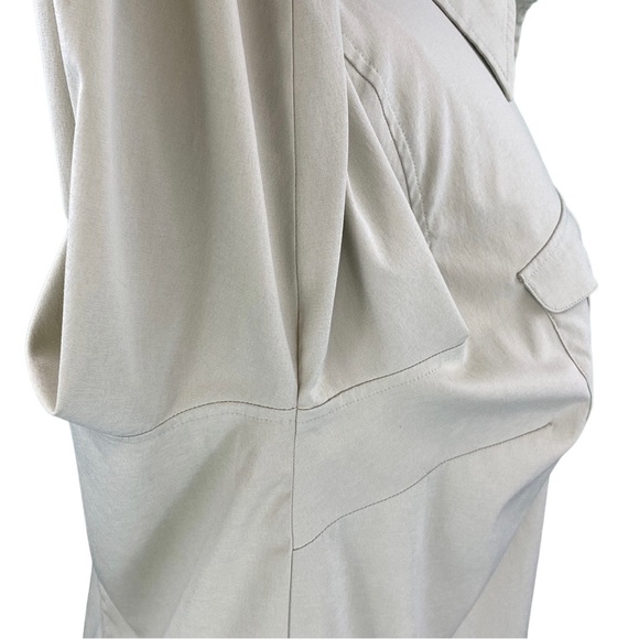 Lane Bryant Khaki Sage Green Basic Button Down Blouse - Picture 5 of 12